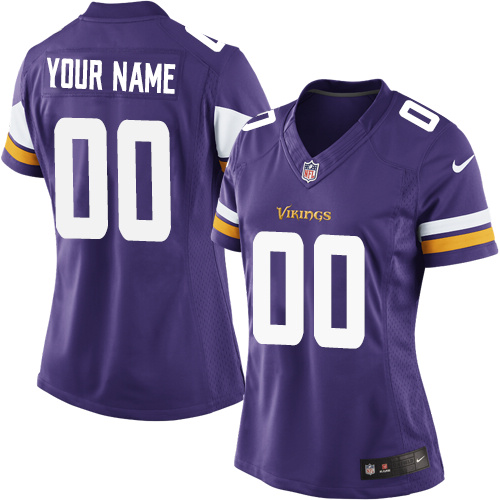 Women's Elite Nike Jersey Purple Home - Customized NFL Minnesota Vikings